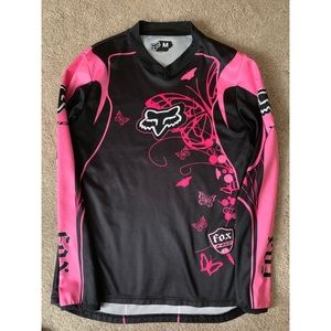 Fox Riders Medium Black and Pink Jersey